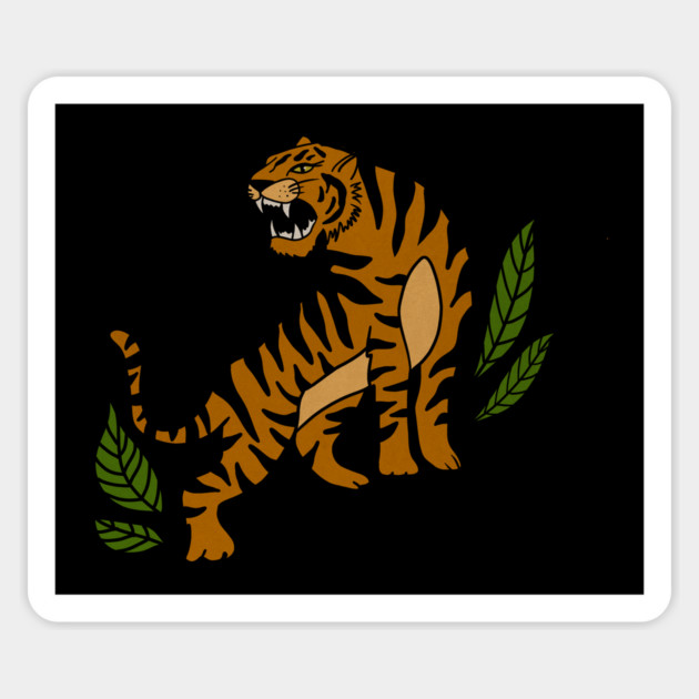 Tiger Big Cat, Tropical Animal Sticker by logiamerch