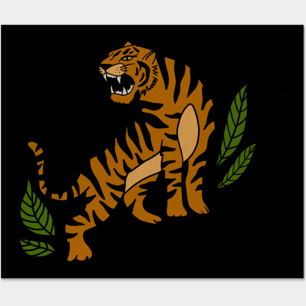 Tiger Big Cat, Tropical Animal Wall Art by logiamerch