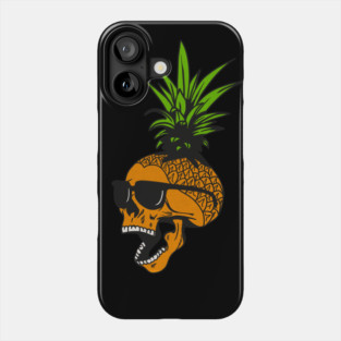 Pineapple, Skull wearing Glasses, Tropical Design Phone Case