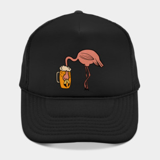 Funny Flamingos Tropical, Drinking Beer Hat