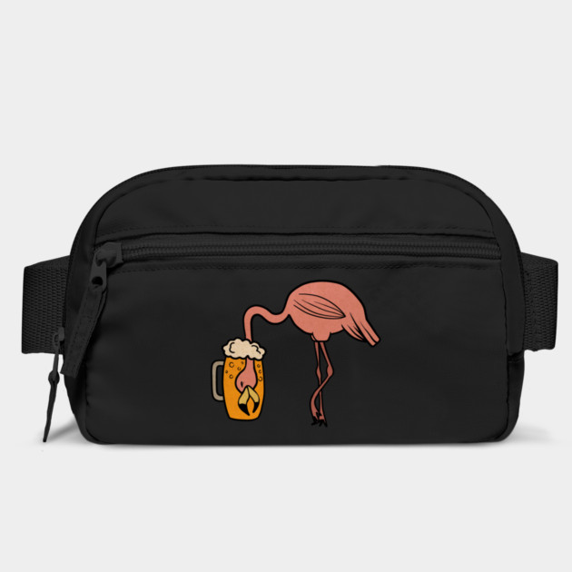 Funny Flamingos Tropical, Drinking Beer by logiamerch