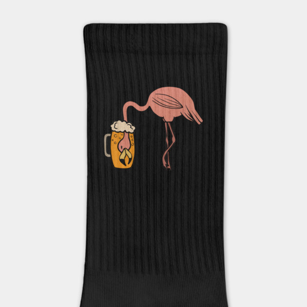 Funny Flamingos Tropical, Drinking Beer by logiamerch