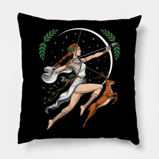Greek Goddess Artemis Pillow