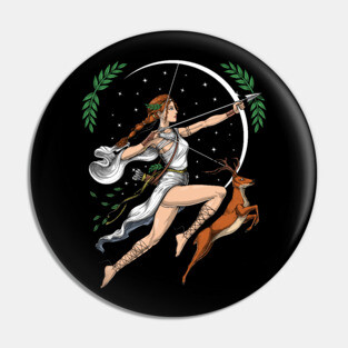 Greek Goddess Artemis Pin