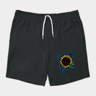 Sunflower Mosaic Nature Art Shorts