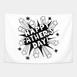 Happy Fathers Day greeting. Tapestry