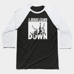 Jesus Lizard Down white Baseball T-Shirt