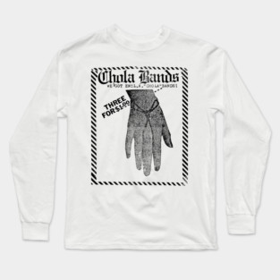 Chola Bands - Vintage Faded Style Latino Design Long Sleeve T-Shirt
