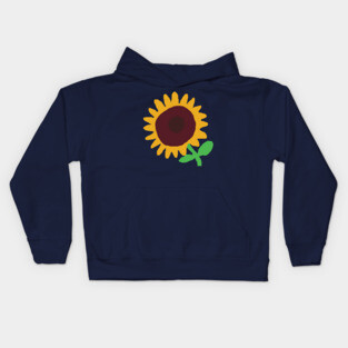 Minimal Artsy Sun Flower Kids Hoodie