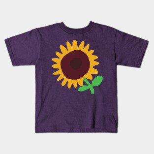Minimal Artsy Sun Flower Kids T-Shirt