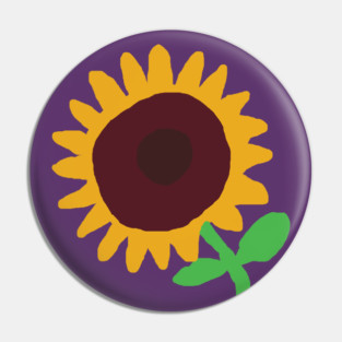 Minimal Artsy Sun Flower Pin