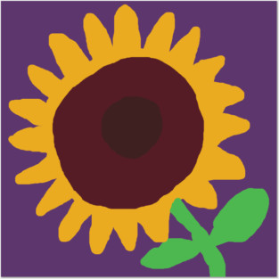 Minimal Artsy Sun Flower Posters and Art