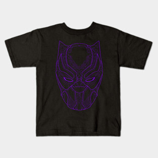 Black Panther Purple Kids T-Shirt