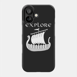 Viking Longship Explore Norse T-shirt Phone Case