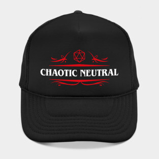 Chaotic Neutral Alignment Dungeons Crawler and Dragons Slayer Hat