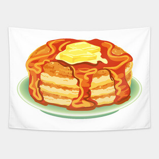 Cute Pancake Breakfast Tapestry