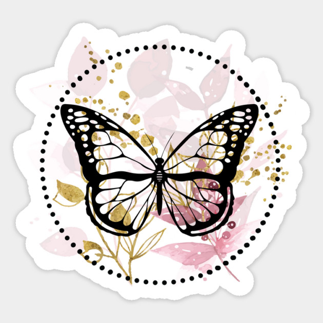 BOHO Butterfly Design Sticker by MCALTees