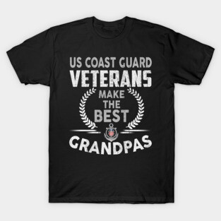 US Coast Guard Veterans Make the Best Grandpas T-Shirt Coast Guard Veteran T-Shirt