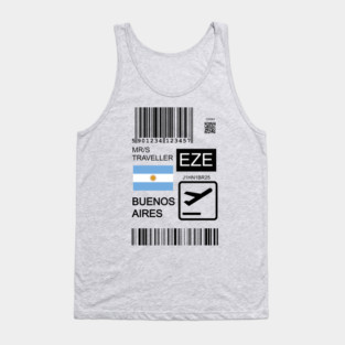 Buenos Aires Argentina travel ticket Tank Top