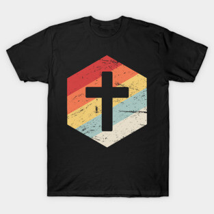 Retro 70s Pastor Cross Icon T-Shirt