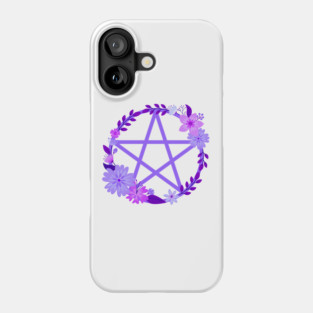 Purple Floral Pentacle Design Cheeky Witch® Phone Case