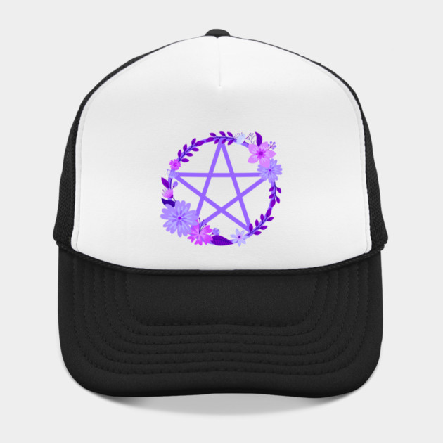 Purple Floral Pentacle Design Cheeky Witch® by Cheeky Witch