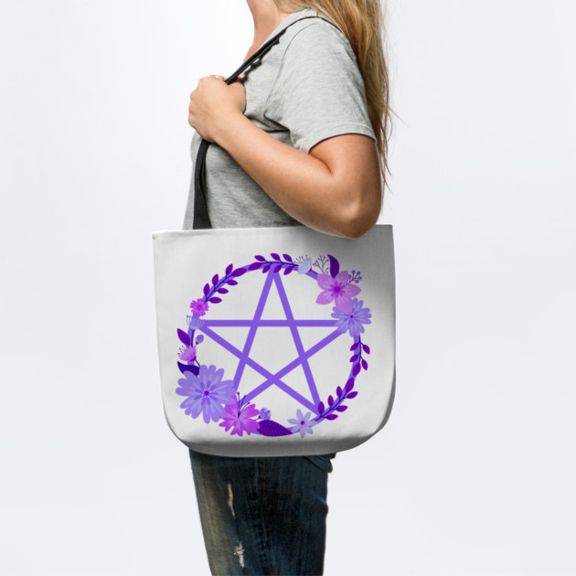 Purple Floral Pentacle Design Cheeky Witch® by Cheeky Witch