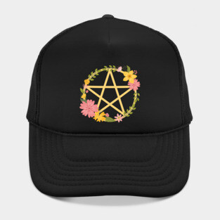 Midsummer Floral Pentacle Design Cheeky Witch® Hat