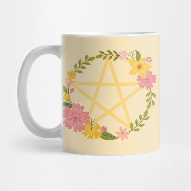 Midsummer Floral Pentacle Design Cheeky Witch® by Cheeky Witch