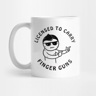 Licensed To Carry Finger Guns Mug