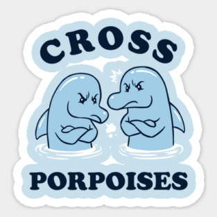 Cross Porpoises Sticker