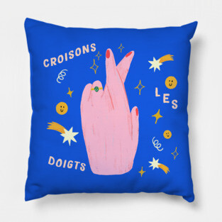 Fingers crossed Pillow