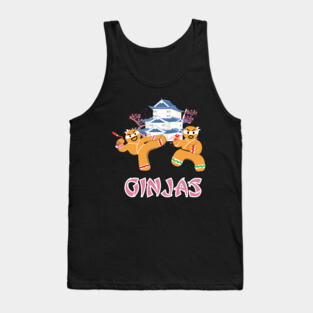 Ginjas Gingerbread Ninjas Funny Christmas Tank Top