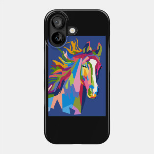 Abstract Geometric Horse in WPAP Phone Case