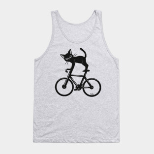 Cat loves a bike Tank Top