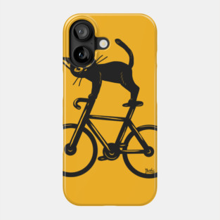 Cat loves a bike Phone Case