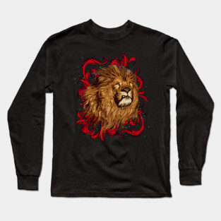 Cool Lion king, african animals, hipster, look 80s Long Sleeve T-Shirt