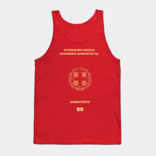 Greece passport Tank Top