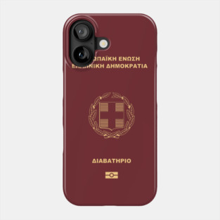 Greece passport Phone Case