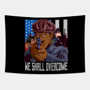 Black Panther Party We Shall Overcome Racism Tapestry