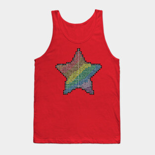 Pixel Rainbow Star Tank Top