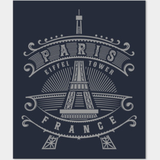 Paris France Eiffel Tower Vintage Posters and Art