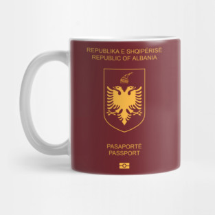 Albania passport Mug