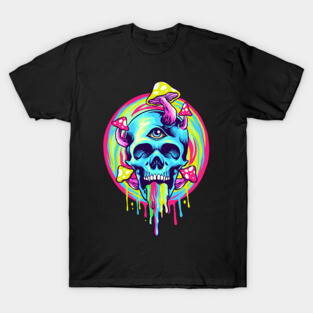 Trippy Swirl Skull T-Shirt