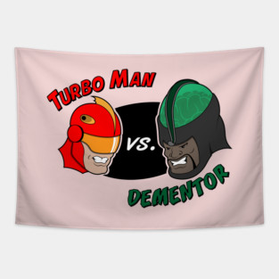 Turbo Man Showdown Tapestry