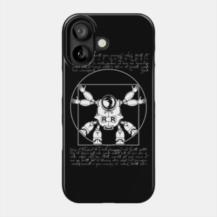 Vitruvian ribbon (white) Phone Case