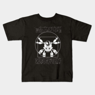 Vitruvian ribbon (white) Kids T-Shirt
