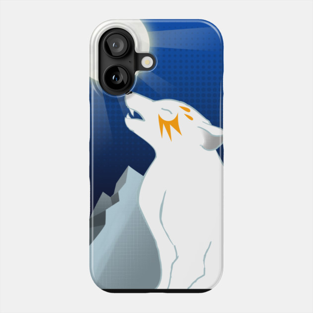 WOLF HOWLING TO THE MOON Phone Case by droidmonkey