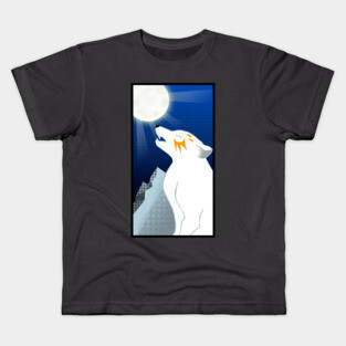 WOLF HOWLING TO THE MOON Kids T-Shirt