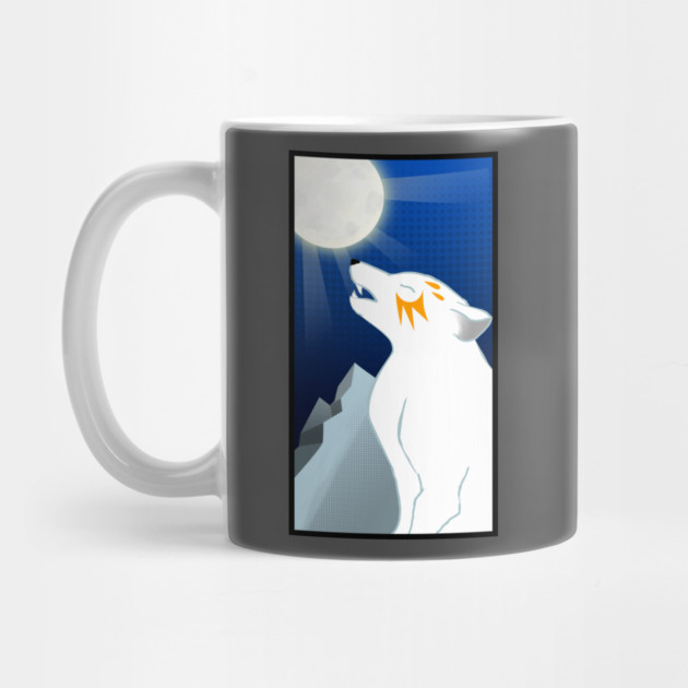 WOLF HOWLING TO THE MOON by droidmonkey